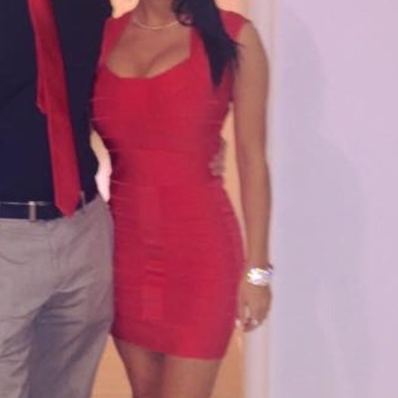 french connection red bandage dress
